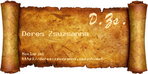 Deres Zsuzsanna névjegykártya